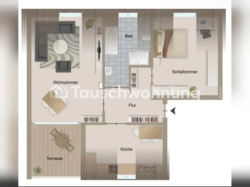 Tauschwohnung: Berlin, Treptow-Köpenick: Gemütliche 2-Zimmer-Wohnung — photo 1